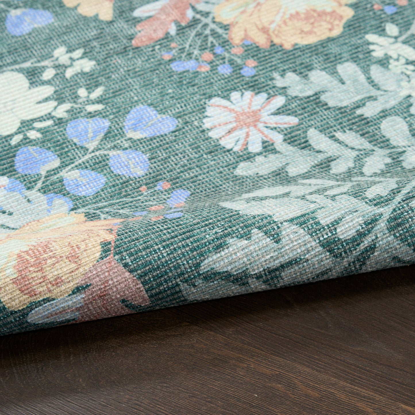 Nourison Home Botanical Washables  Green Multicolor  Contemporary