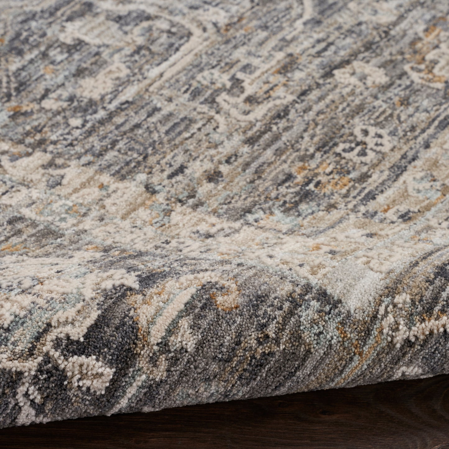 Nourison Home Lynx  Slate Multicolor  Transitional