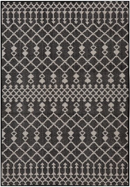 Nourison Home Positano POS02 Black Contemporary Power-loomed Rug
