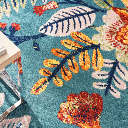 Nourison Home Allur  Turquoise Multicolor  Contemporary