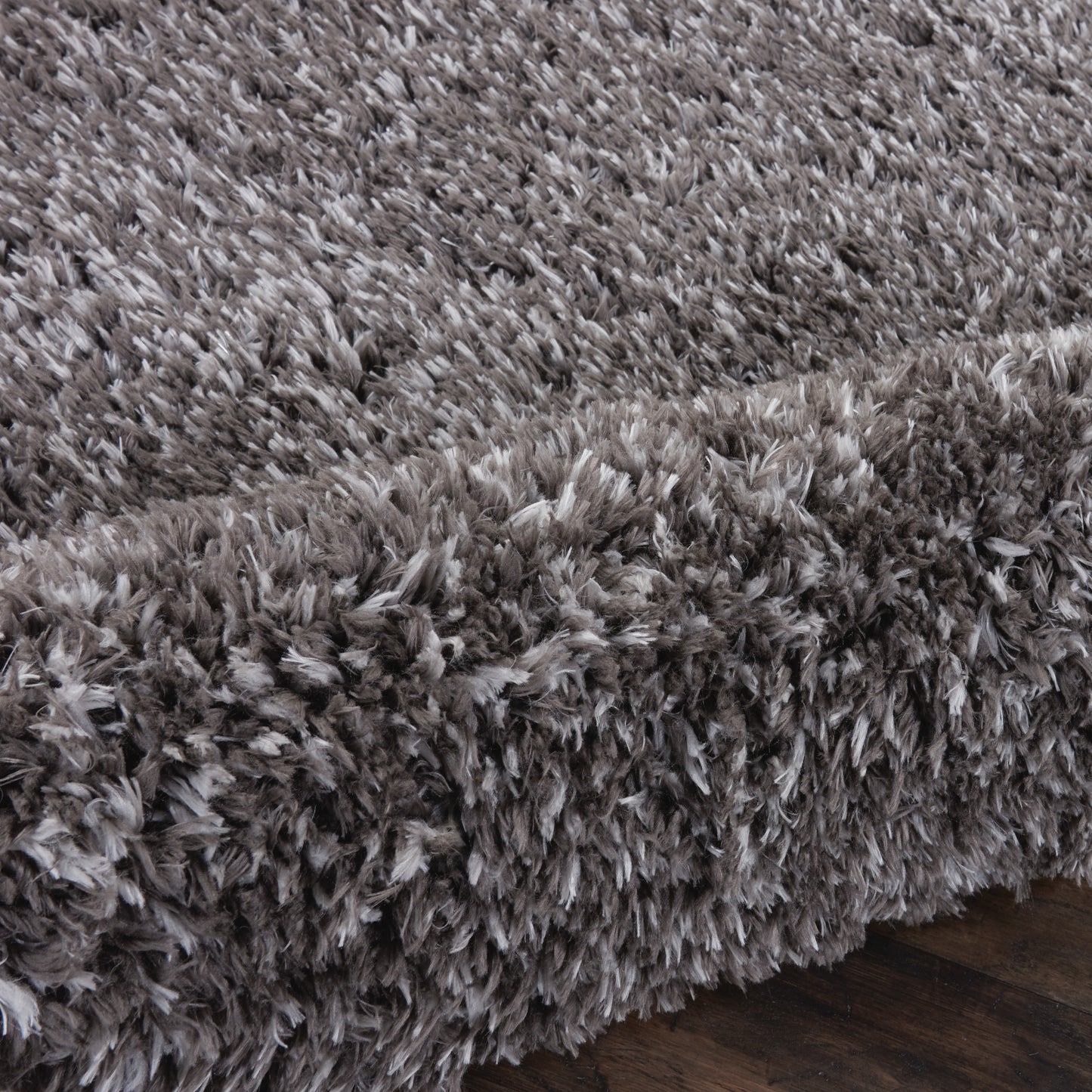 Nourison Home Luxe Shag  Charcoal  Contemporary