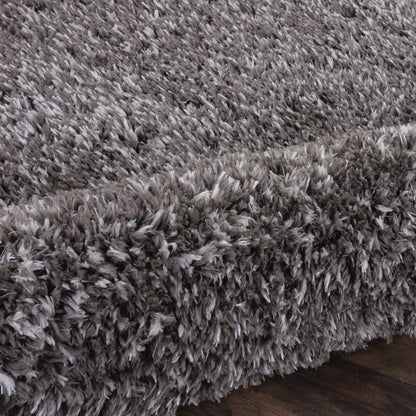 Nourison Home Luxe Shag  Charcoal  Contemporary