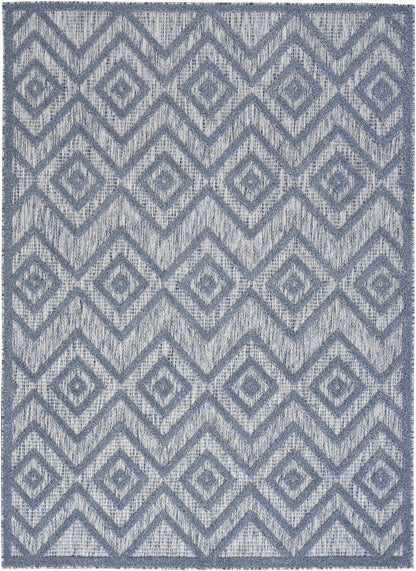 Nourison Home Versatile NRV01 Denim Blue Contemporary Flat Weave Rug