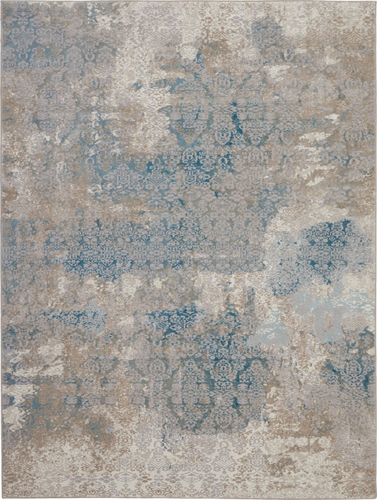 Nourison Home Karma  Ivory Light Blue  Transitional