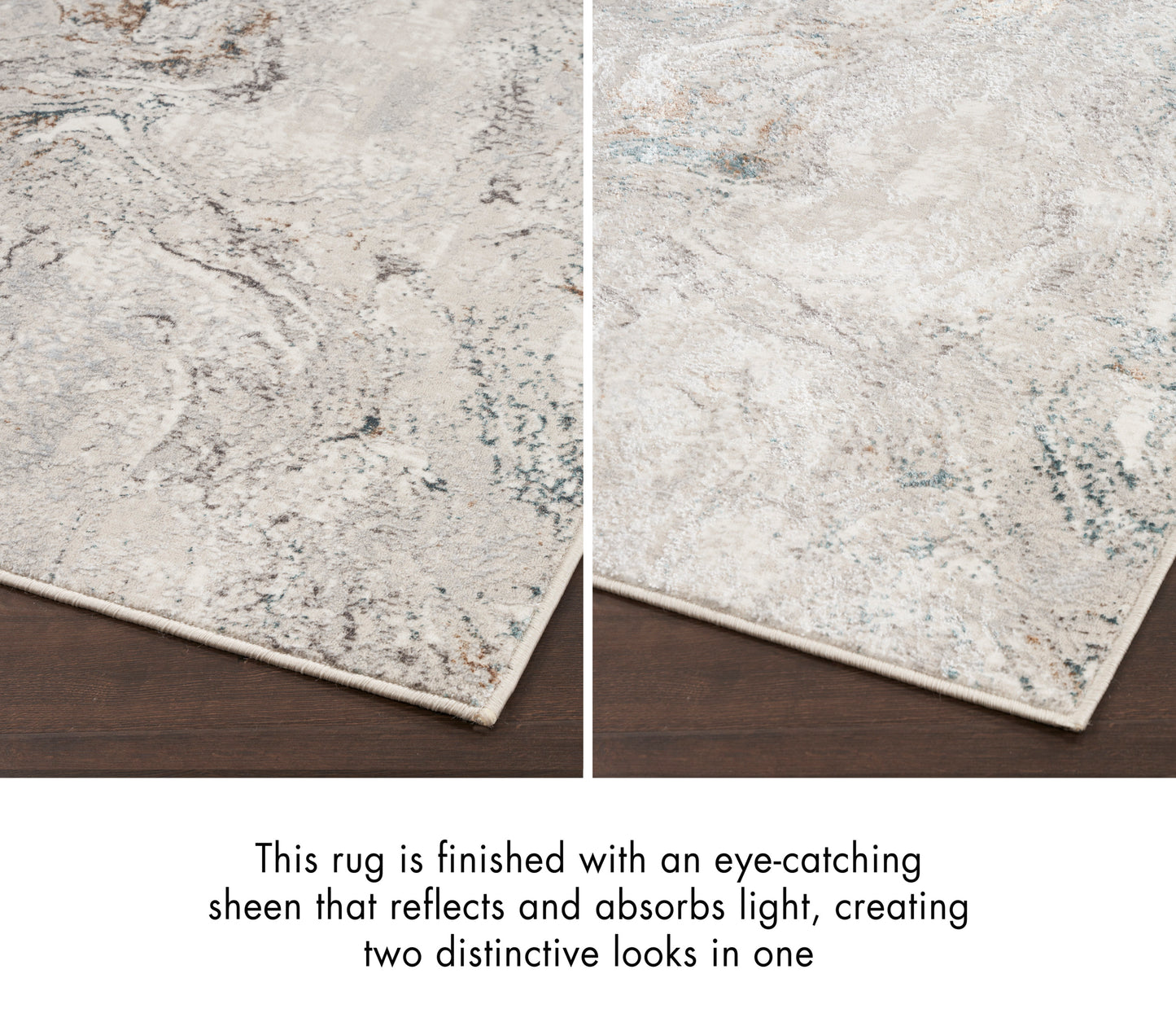 Nourison Home Glitz  Grey Multicolor  Contemporary