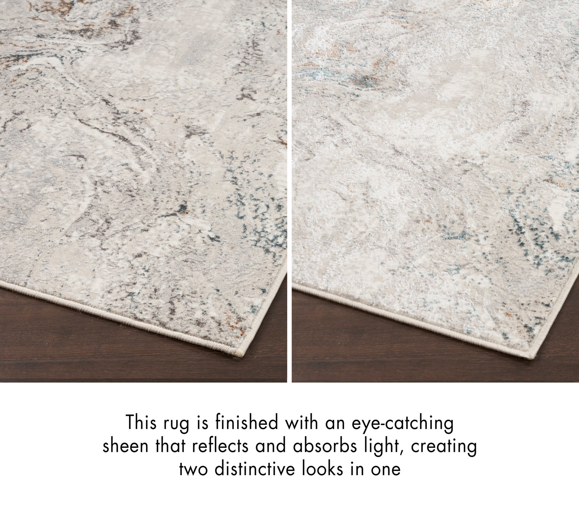 Nourison Home Glitz  Grey Multicolor  Contemporary