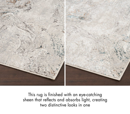 Nourison Home Glitz  Grey Multicolor  Contemporary