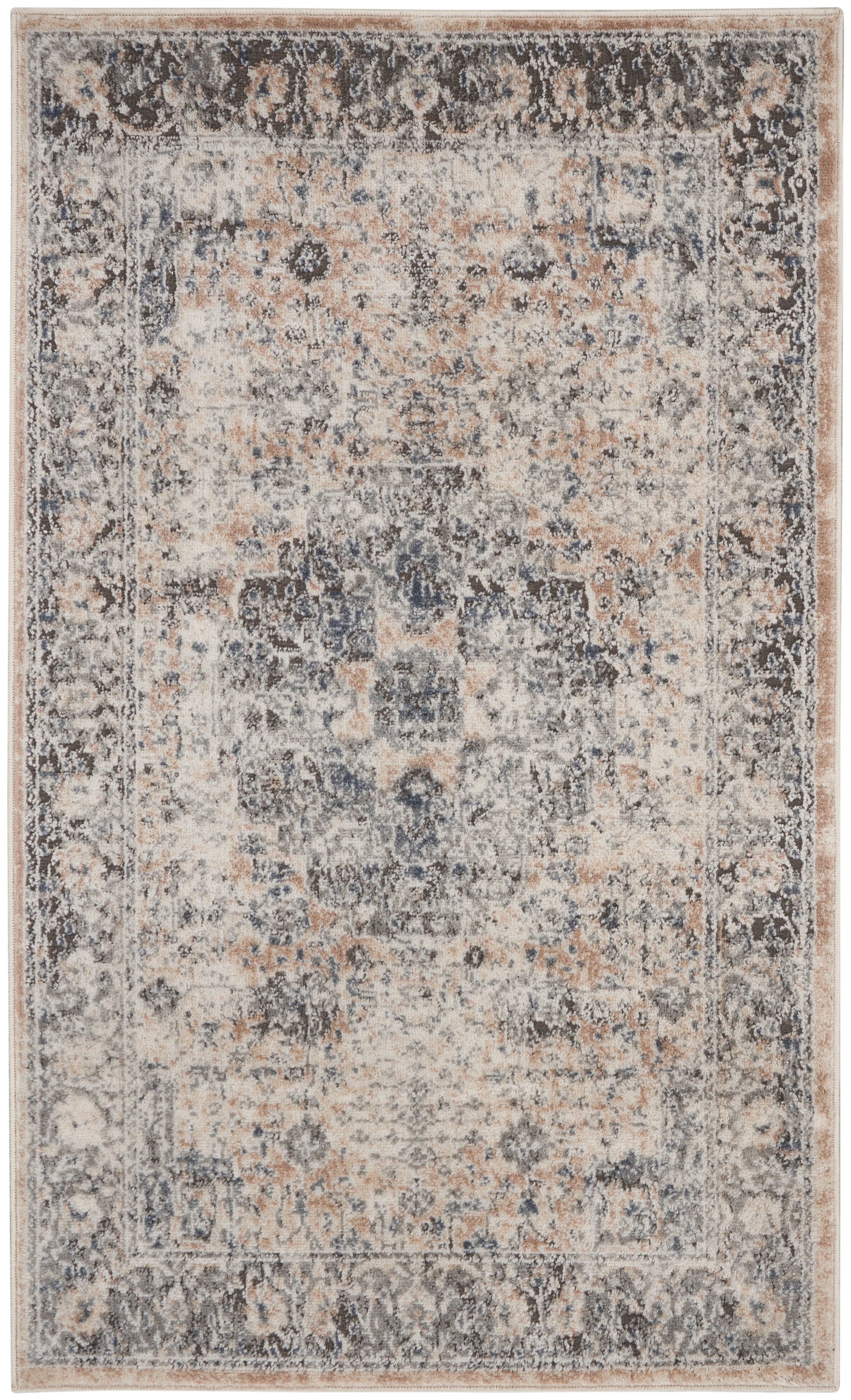 Nourison Home Quarry QUA07 Beige Grey Transitional Power-loomed Rugs