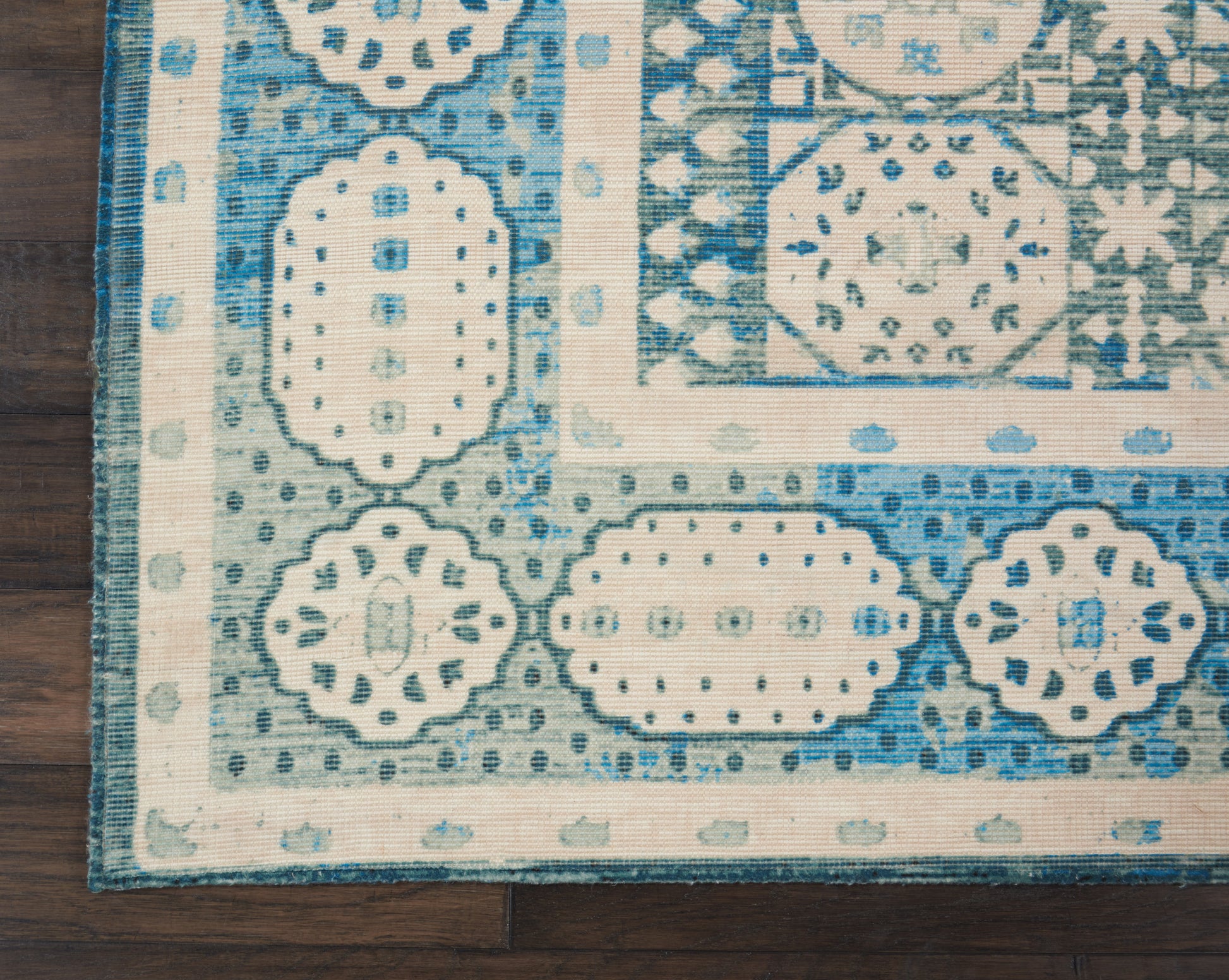 Nourison Home Madera  Teal  Transitional