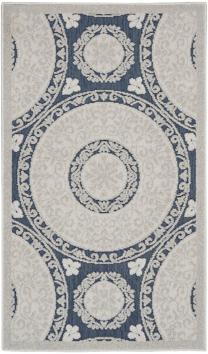 Nourison Home Key Largo KLG03 Blue Contemporary Power-loomed Rugs