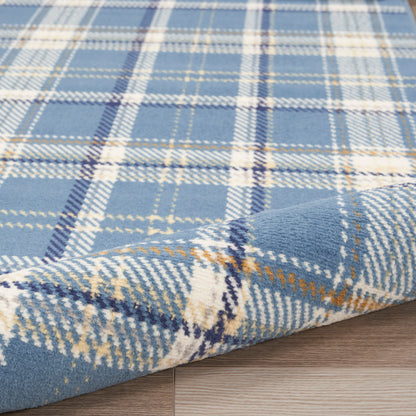 Nourison Home Grafix  Blue  Contemporary