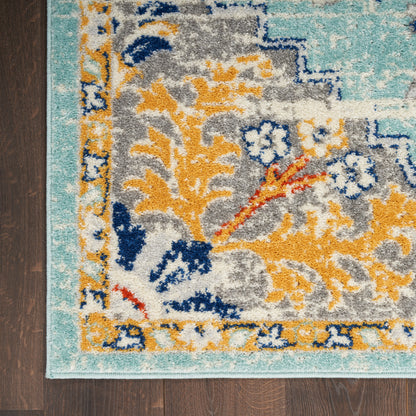 Nourison Home Passion  Aqua Multicolor  Traditional