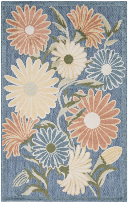 Nourison Home Aloha ALH33 Blue Sage Contemporary Power-loomed Rugs