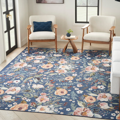 Nourison Home Nourison Washables  Navy Multicolor  Traditional