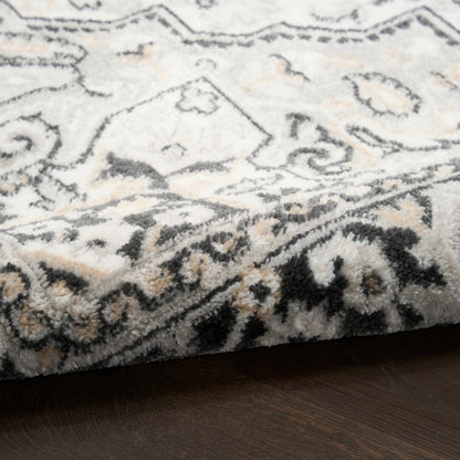 Nourison Home Dekor  Ivory Charcoal  Traditional