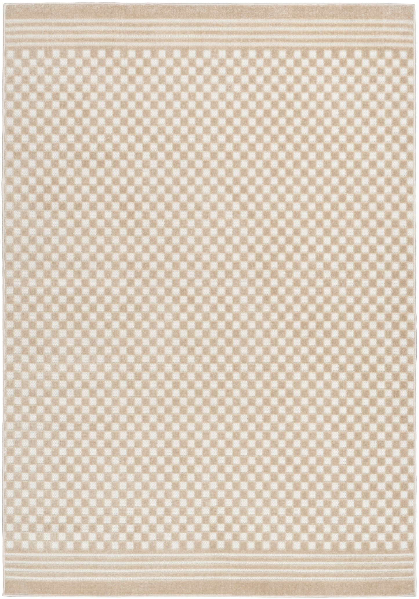 Nourison Home Care Free CAF02 Beige Contemporary Loom-woven Rug