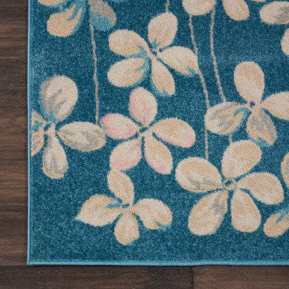 Nourison Home Tranquil  Turquoise  Contemporary