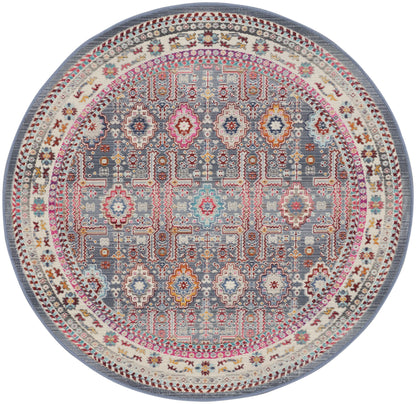 Nourison Home Vintage Kashan VKA05 Grey Multi Transitional Power-loomed Rug