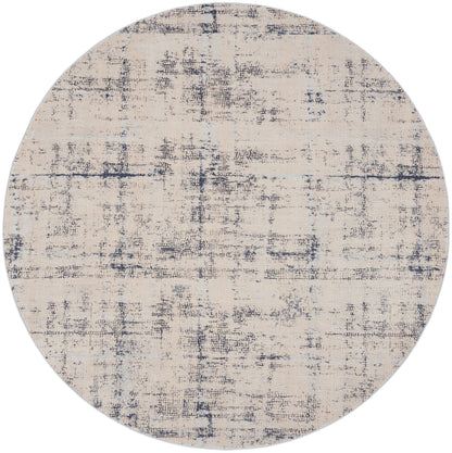 Nourison Home Rustic Textures RUS06 Ivory Blue Contemporary Power-loomed Rugs