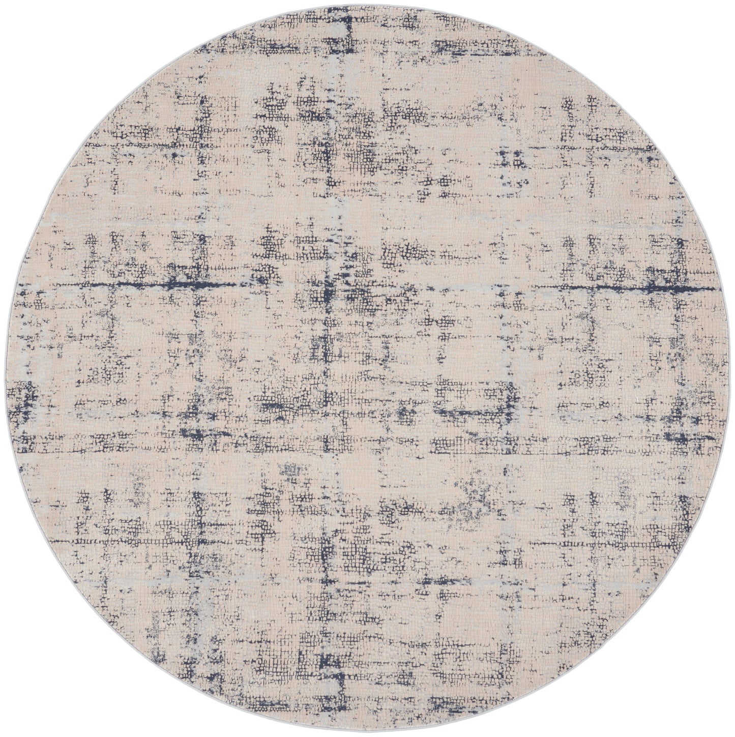 Nourison Home Rustic Textures RUS06 Ivory Blue Contemporary Power-loomed Rugs