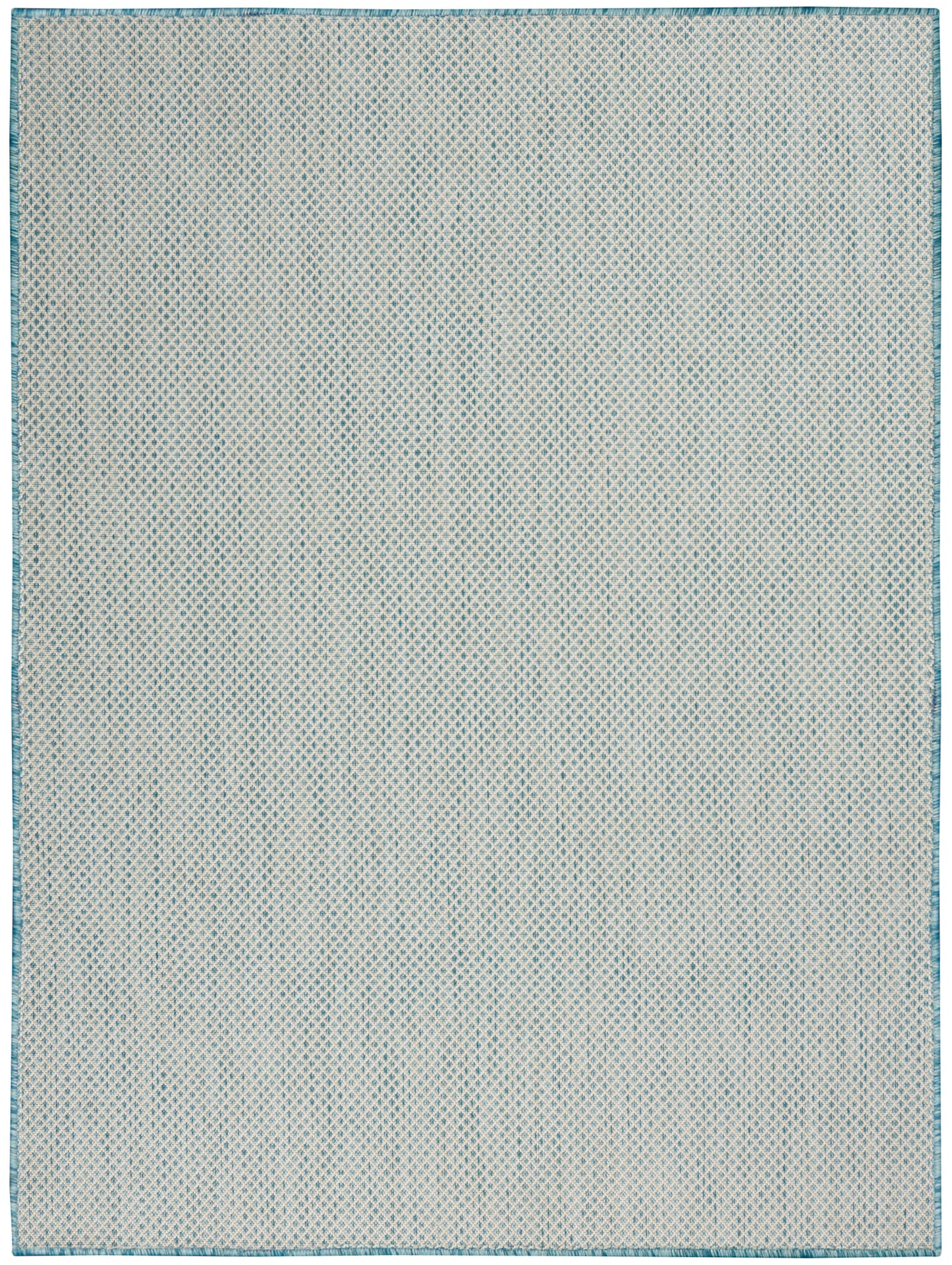 Nourison Home Courtyard COU01 Ivory Aqua Contemporary Power-loomed Rug