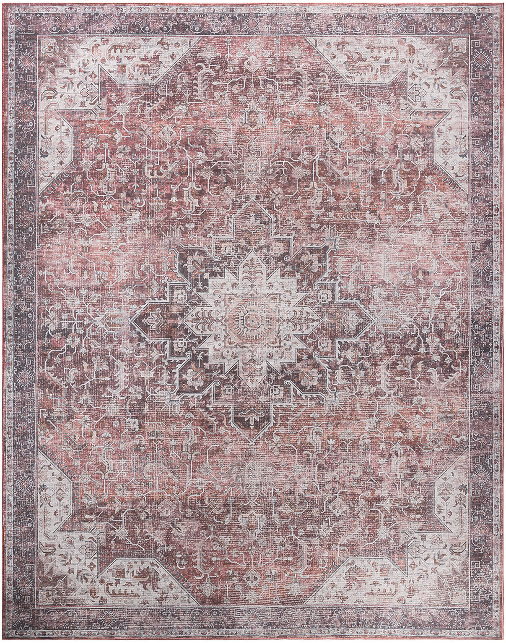 Nourison Home Nourison Washables NWB15 Red Traditional Power-loomed Rug