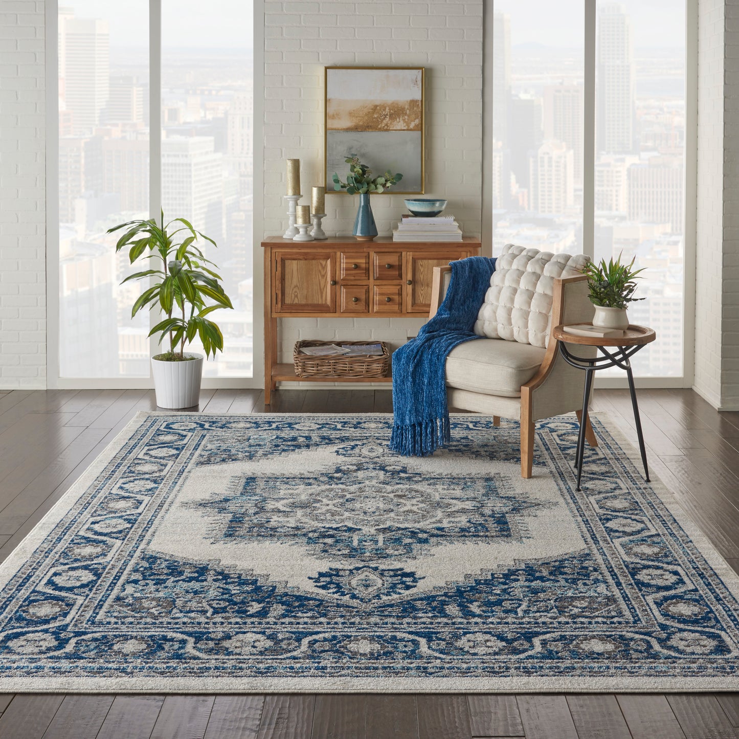 Nourison Home Persian Vintage  Ivory Blue  