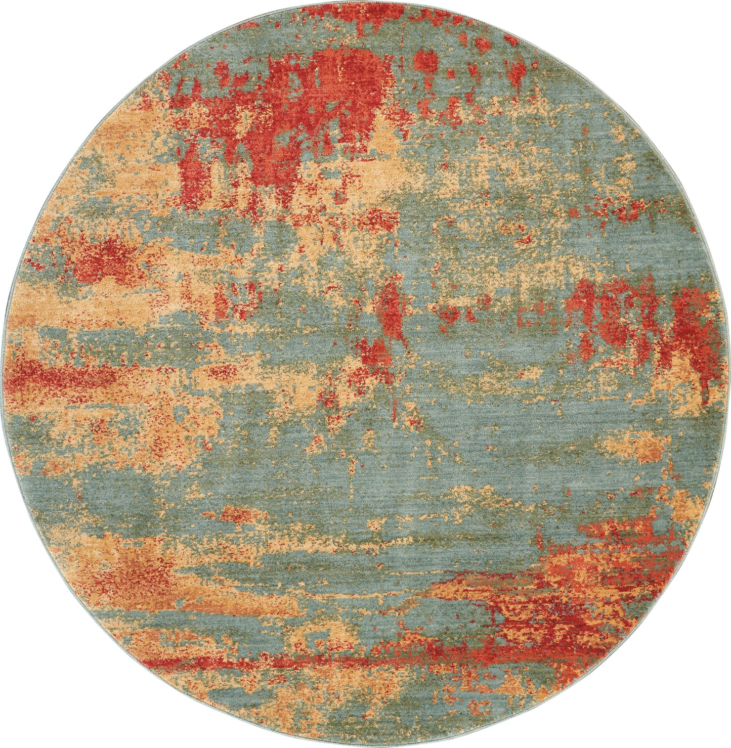 Nourison Home Somerset  Teal Multicolor  Contemporary