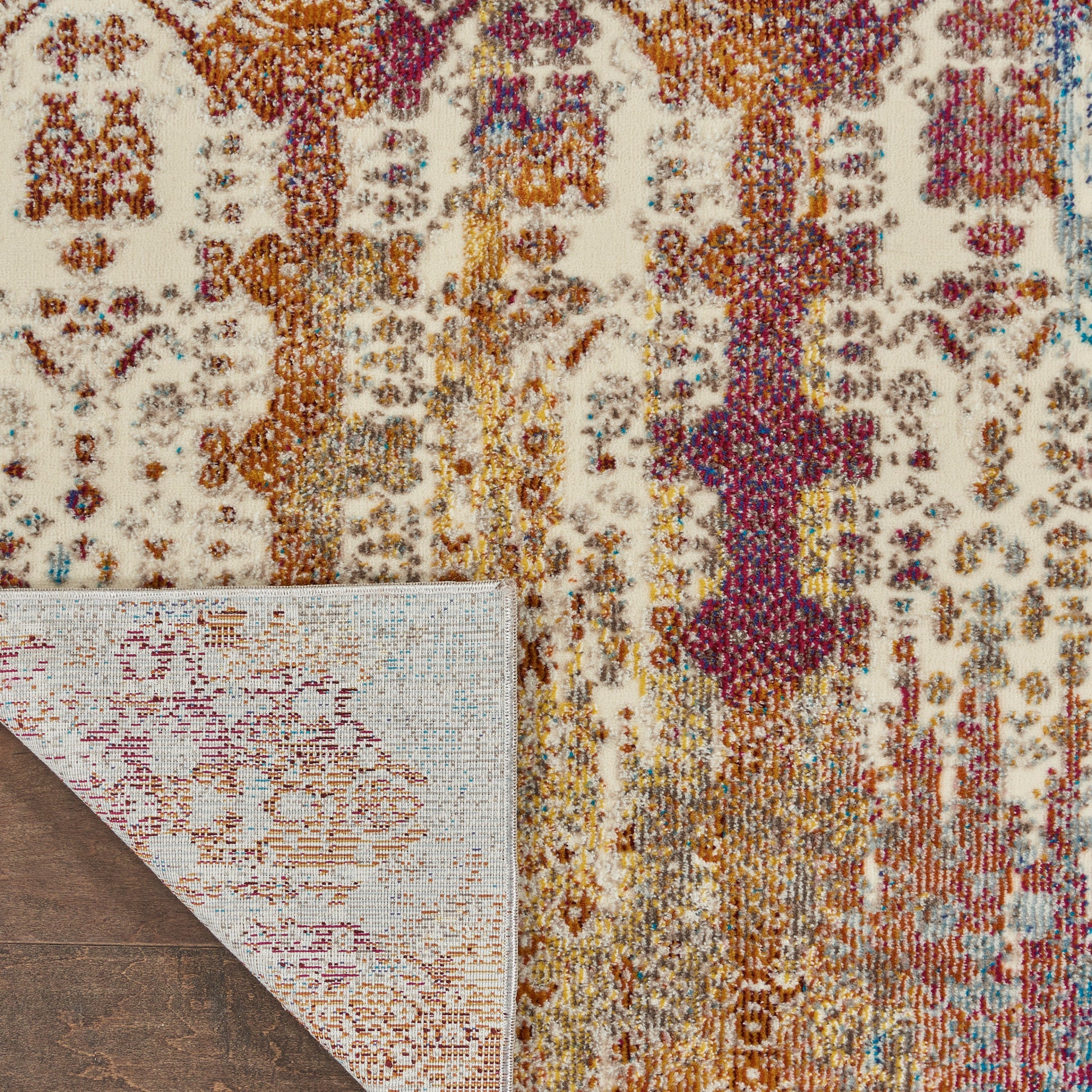 Nourison Home Radiant  Ivory Multicolor  Transitional