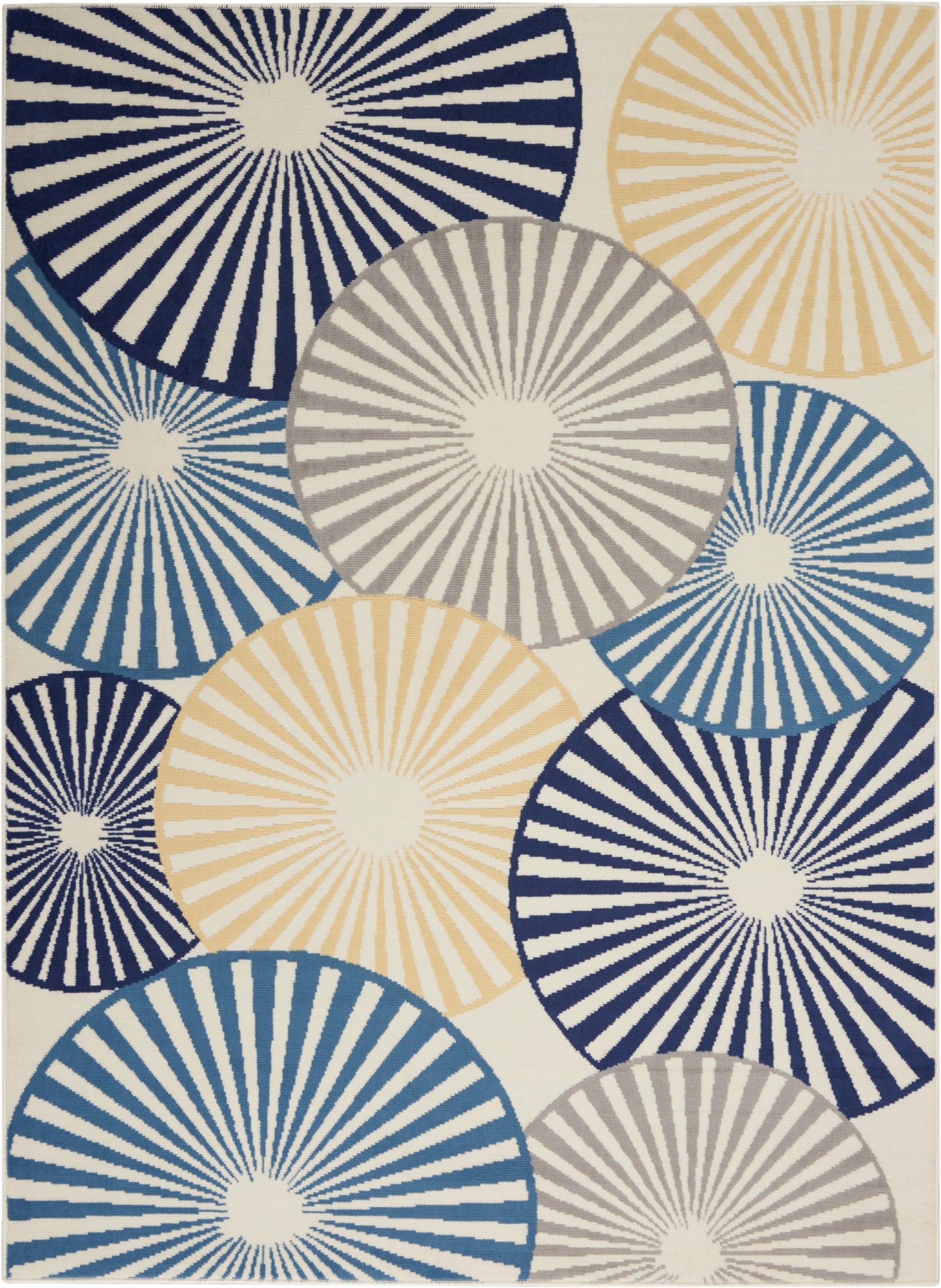 Nourison Home Grafix GRF20 White Contemporary Power-loomed Rug