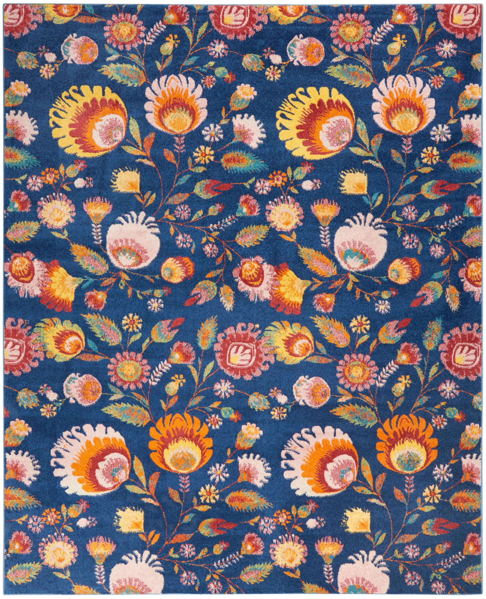 Nourison Home Allur  Navy Multicolor  Contemporary