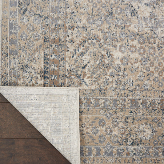 Nourison Home Malta  Ivory Blue  Traditional