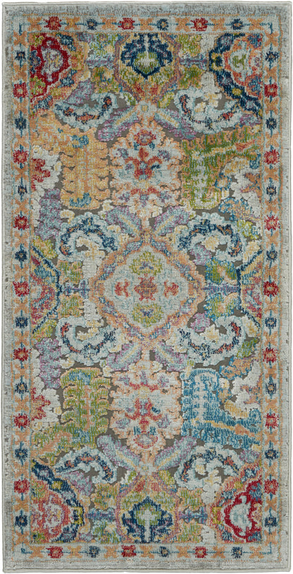 Nourison Home Ankara Global ANR12 Grey Multicolor Traditional Power-loomed Rug