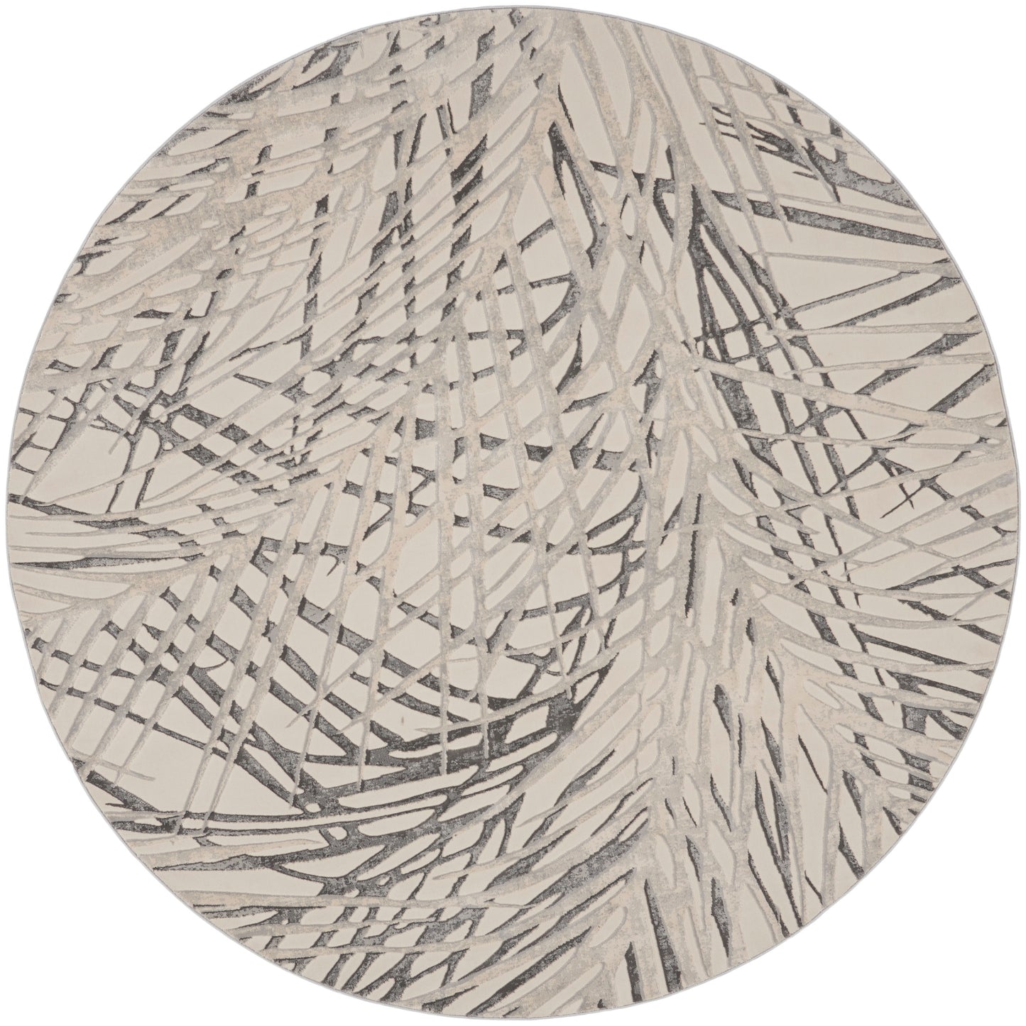 Nourison Home Rustic Textures RUS17 Ivory Grey Contemporary Power-loomed Rugs