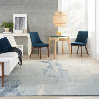 Nourison Home Silk Shadows  Blue Sky  Contemporary