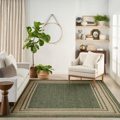 Nourison Home Horizon Indoor/Outdoor  Green  Contemporary