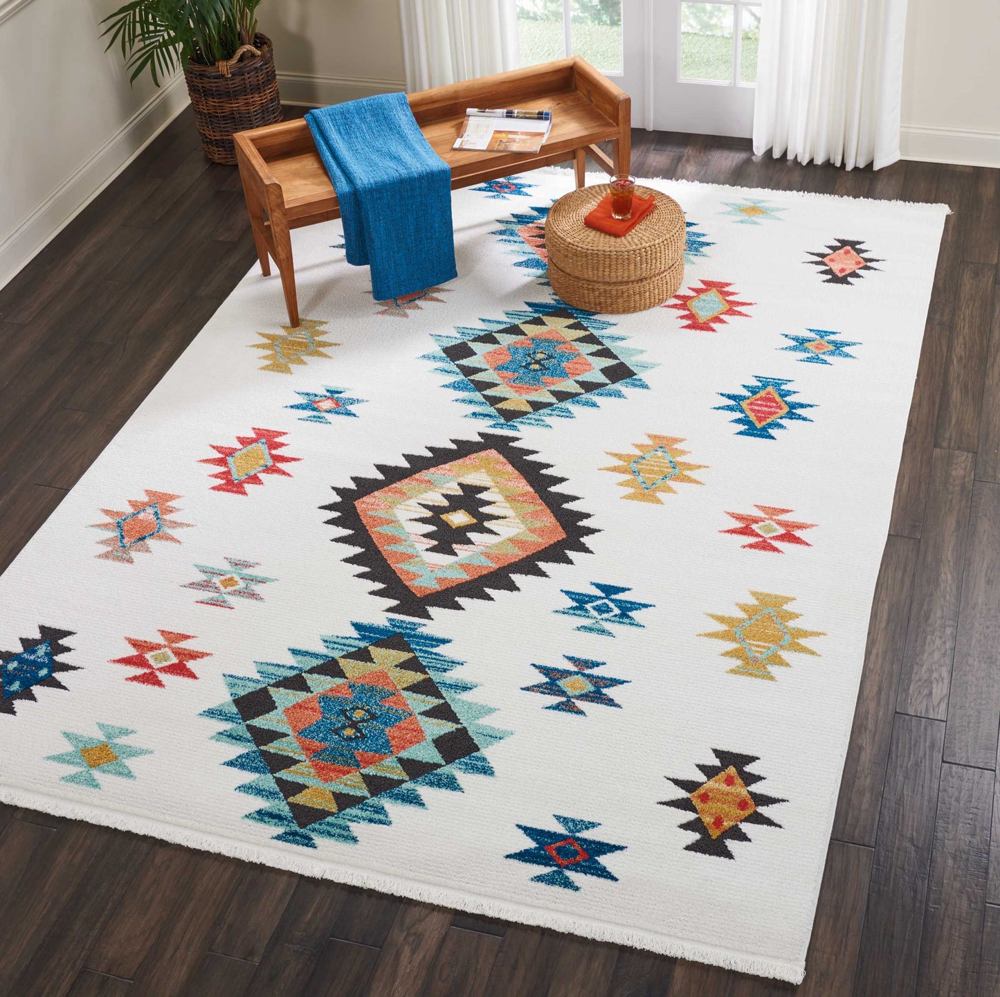 Nourison Home South Western  White  Transitional