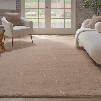 Nourison Home Cozy Shimmer  Beige Gold  Contemporary