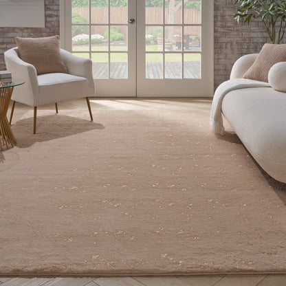 Nourison Home Cozy Shimmer  Beige Gold  Contemporary