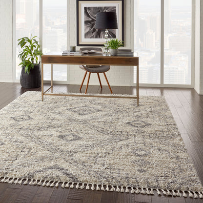 Nourison Home Oslo Shag  Ivory Grey  Contemporary