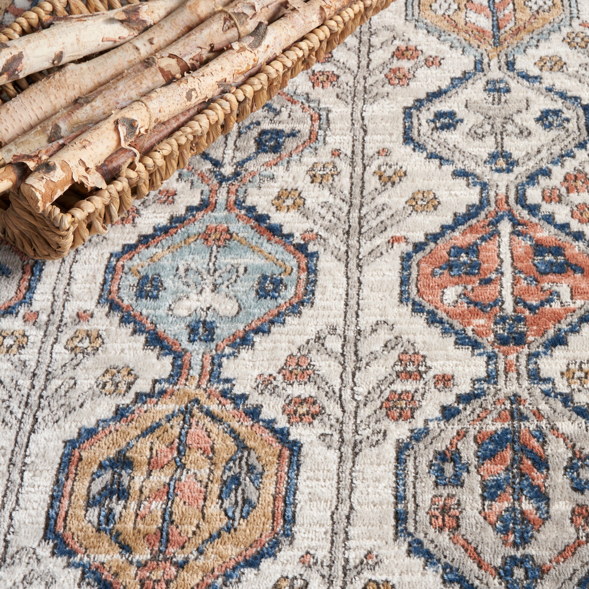 Nourison Home Quarry  Ivory Multicolor  Contemporary