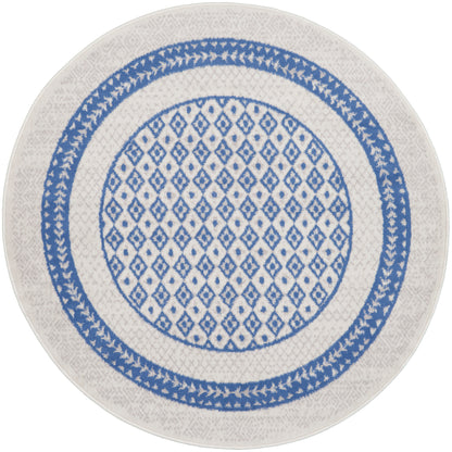 Nourison Home Whimsicle WHS13 Ivory Blue Contemporary Power-loomed Rug