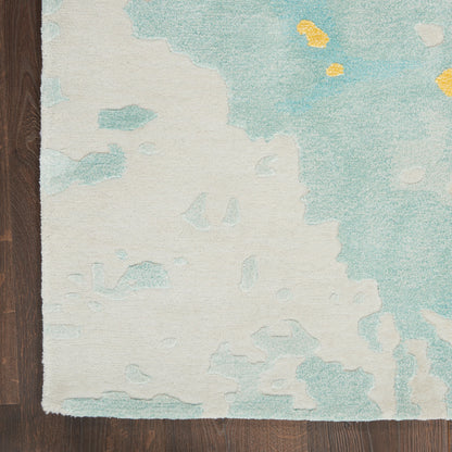 Nourison Home Prismatic  Seafoam Gold  Contemporary