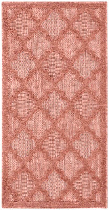 Nourison Home Easy Care NES01 Coral Orange Contemporary Flat Weave Rug