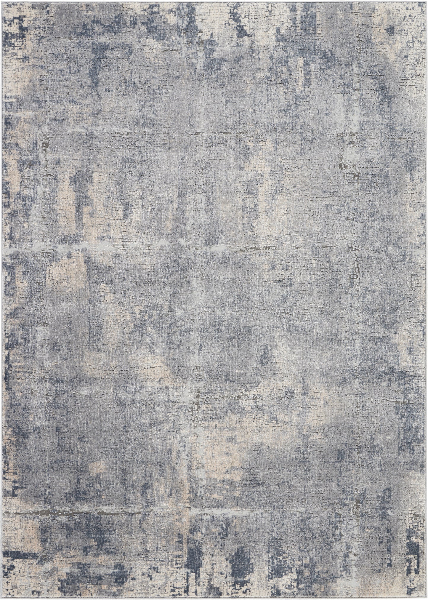 Nourison Home Rustic Textures RUS06 Grey Beige Contemporary Power-loomed Rugs