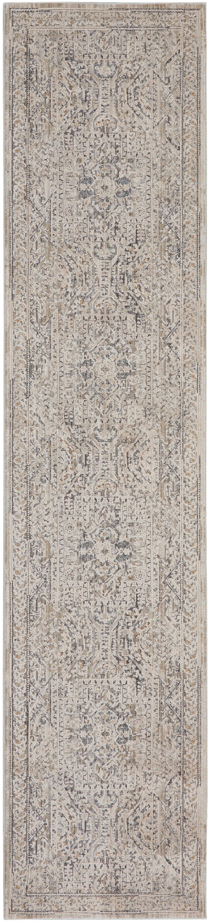 Nourison Home Lynx LNX01 Ivory Grey Blue Transitional Power-loomed Rug