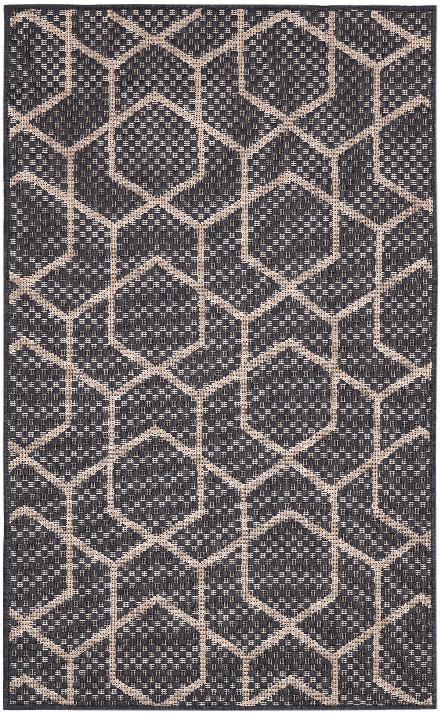 Nourison Home Horizon Indoor/Outdoor HOZ01 Charcoal Contemporary Power-loomed Rug