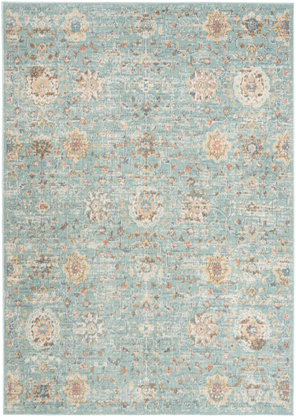 Nourison Home Washable Decor WSD14 Blue Traditional Loom-woven Rug
