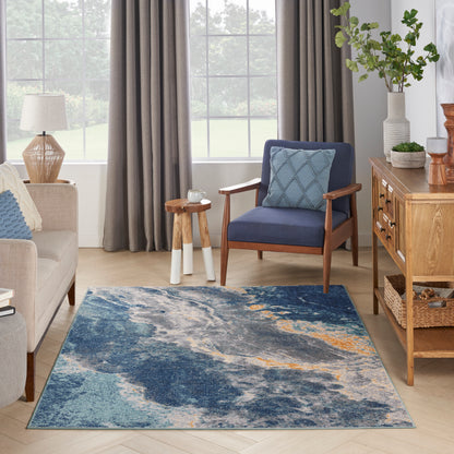Nourison Home Passion  Blue Multicolor  Contemporary