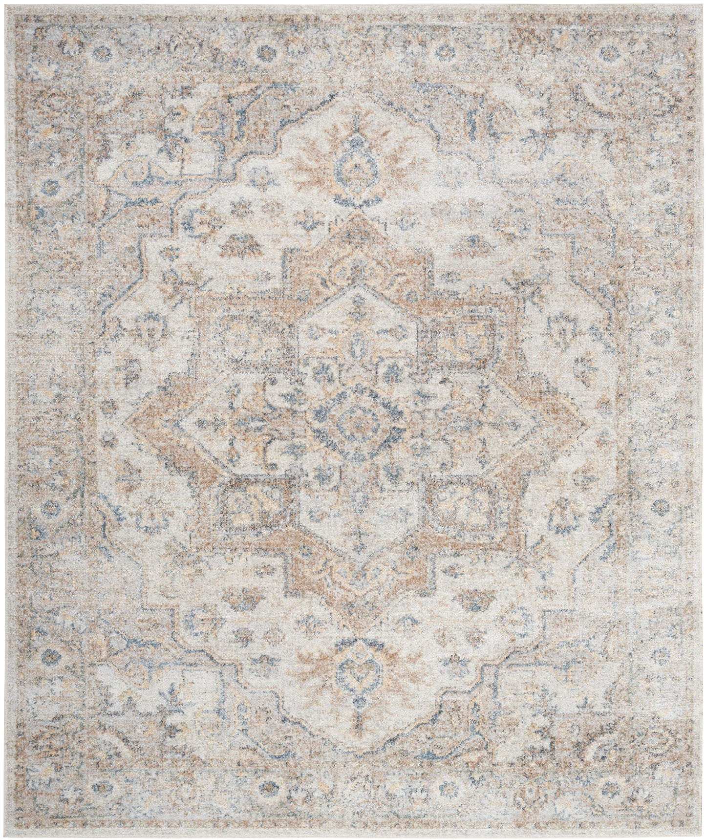 Nourison Home Astra Machine Washable ASW12 Silver Grey Traditional Power-loomed Rug